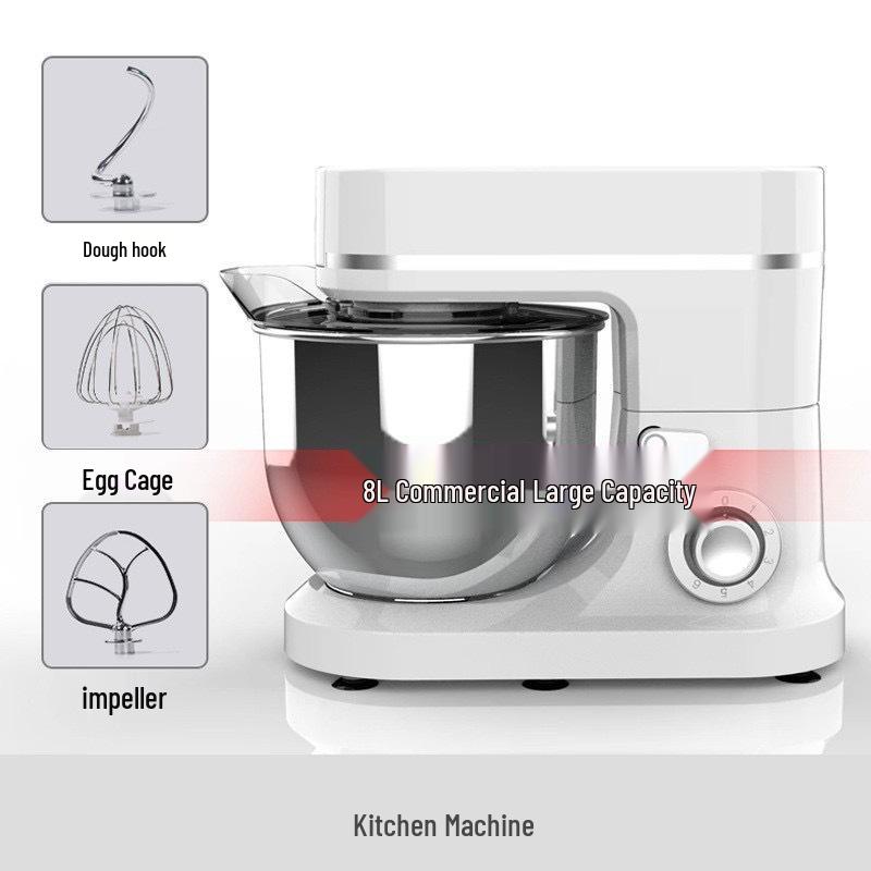 110V Multi-Function Automatic Chef Machine: Dough Kneader, Mixer, Blender, Meat Grinder, Juicer