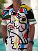 Línea Casual Primavera y Verano Facebook Camisa Hawaiana Estampada 1D Hombres Fabricante Comercial Viento Ligero Maduro Lino