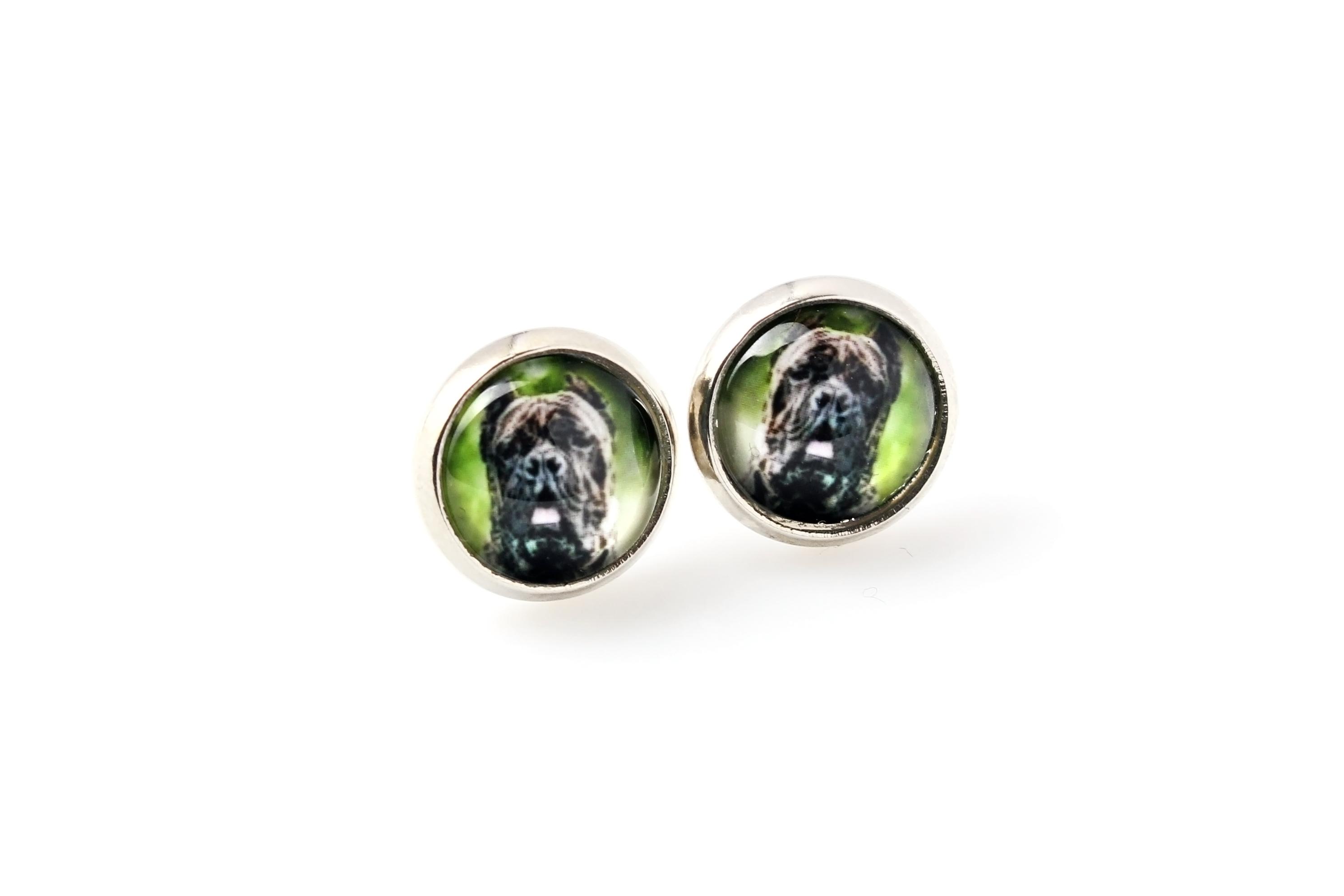 

Cane Corso, Italian Cane Corso - earrings your photo handmade, own photo, jewelry from the Art.-Dog brand срібний