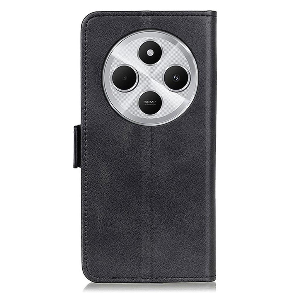 For Xiaomi Poco C75 4G/Redmi 14R 5G/14C 4G Case Stand Cowhide Texture PU Leather Phone Cover
