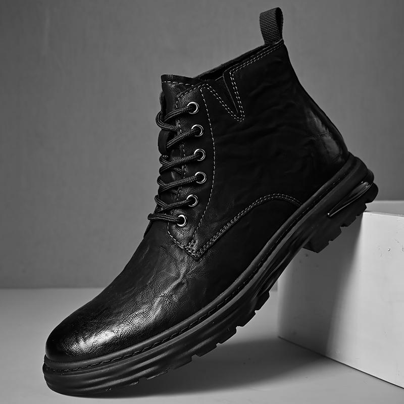 

Mens Leather Shoes Luxury Crocodile Pattern Men Business Dress Shoes Casual Social Shoe Male Wedding Footwear 38 чорний