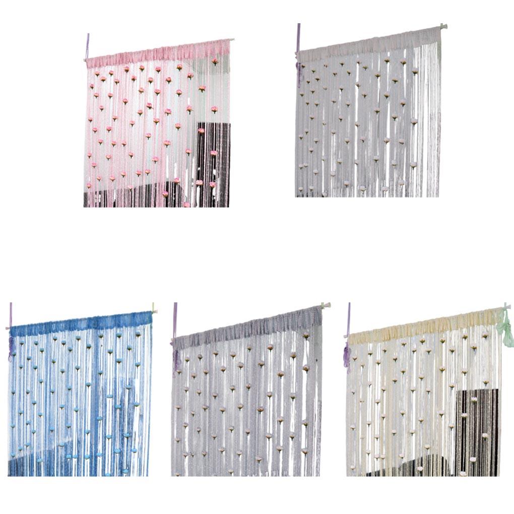 Privacy And Style Combined With Rose Thread Door Curtain Door Screens For Keeping Out Flies