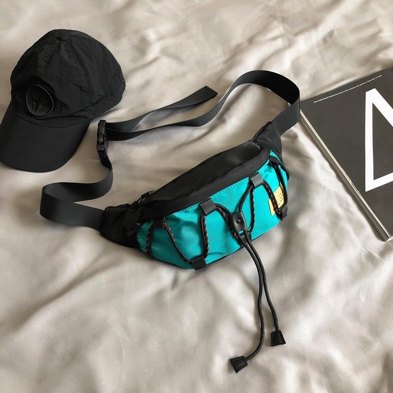 Fashion Ins Men's Crossbody Bags  New Trend Color Matching Nylon Pack Korean Version Casual Chest Bag Shoulder Package