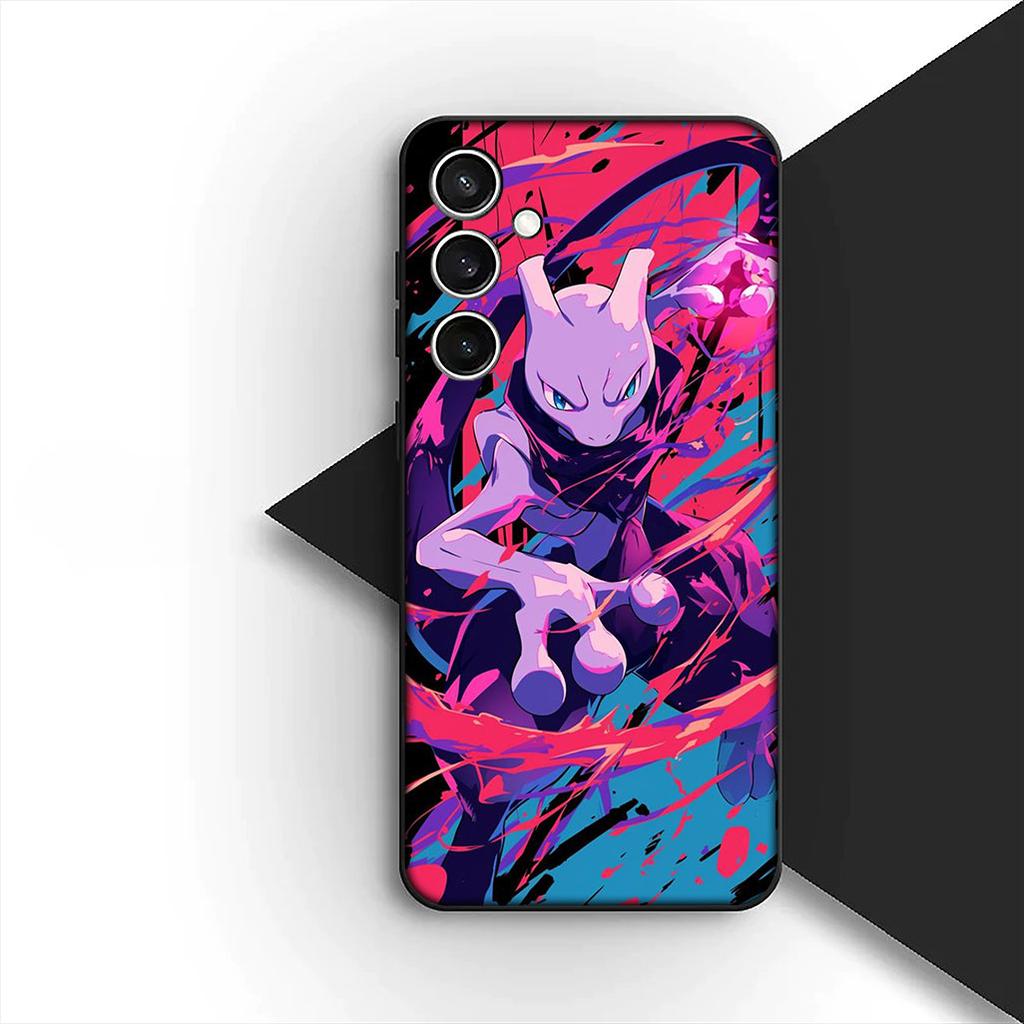 Cover for Samsung Galaxy S24 S25 S23 FE Ultra Plus S7 Edge S25+ S23+ A56 5G Phone Case Mewtwo P-Pokemons Mew two P-Pikachus