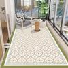 Waterproof and UV-resistant balcony floor mat, full-coverage bay window mat, scrub-friendly entrance carpet, wash-free PVC mat.