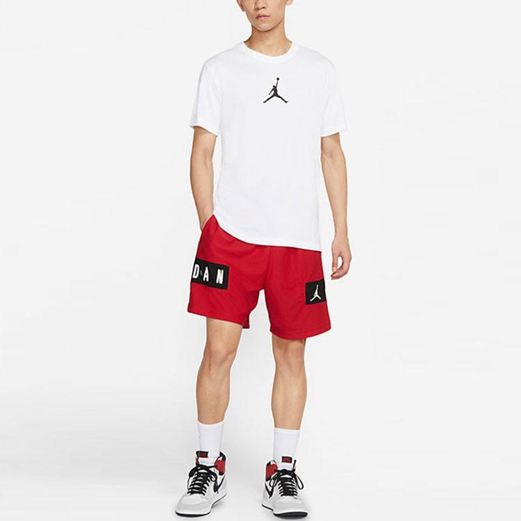 Jordan Jumpman Logo Print Sport Crew Neck Short Sleeve T-Shirt Men Tops White CW5191-102