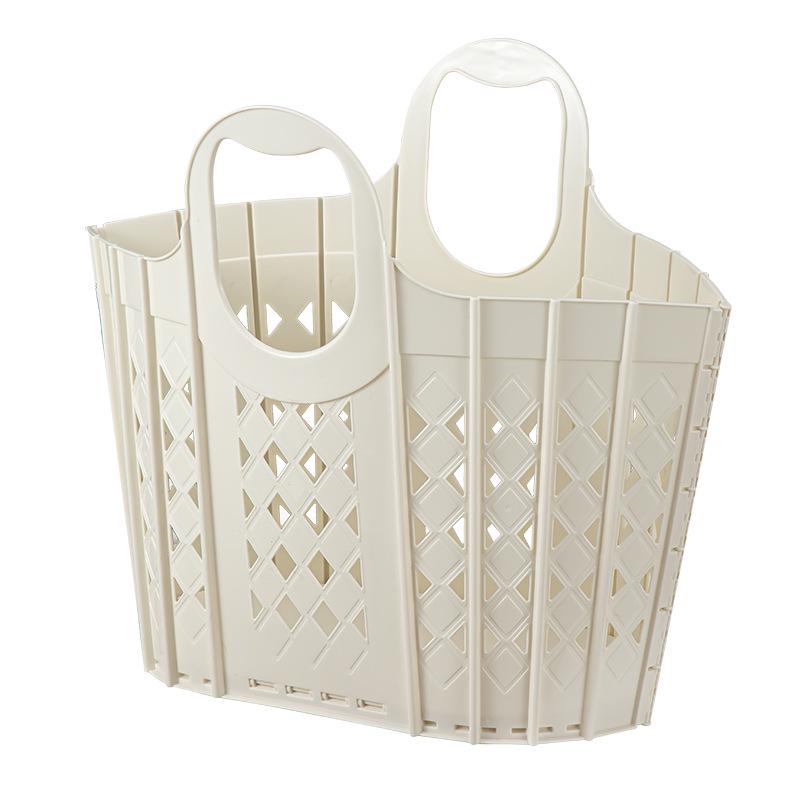 Foldable Large-Capacity Plastic Laundry and Toy Storage Basket