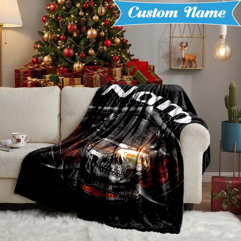 Custom Name Rider's Shield Emblem Blanket Lightweight Ideal Bedding Blanket Perfect for Travel, Camping, Living Rooms, Sofas, Christmas gift