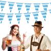 Oktoberfest Banner 32.8 Feet Blue White Banners Pennant Decorations German Theme Party Supplies Blue & White Design For Outdoors