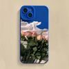 Rose Flower Phone Case For iPhone 16 Pro Max Case For iPhone 11 13 12 15 14 Pro Max 7 8 Plus XS X Soft Silicone Shockproof Cover