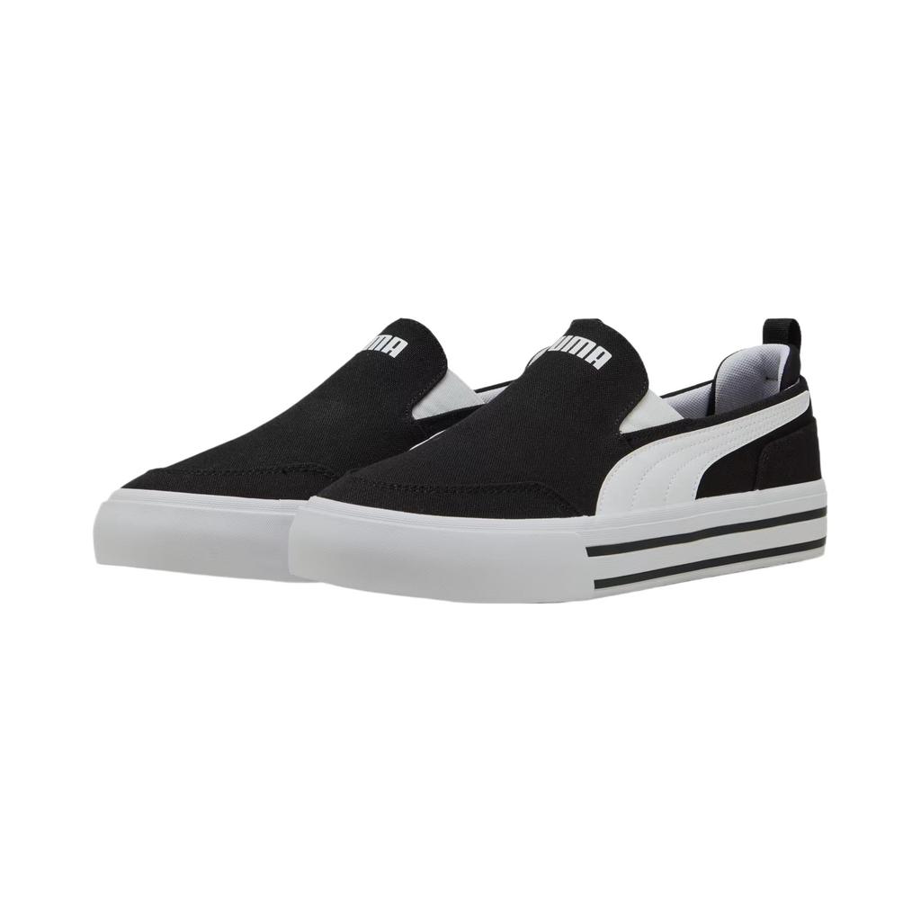 Puma Court Classic Vulc Slip On Black White Unisex Sneakers 400216-02