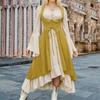 Women's Long Sleeve Dress Fall Casual T Shirt Loose Fit Pleated Front Dresses With Pockets