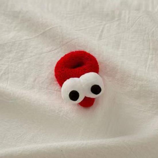 2 szt. Damskie słodkie gumki do włosów z kreskówkowymi dużymi oczami, grube, o wysokiej elastyczności, antypoślizgowe, antypoślizgowe, cukierkowe, kolorowe, kucyk, gumki do włosów, pierścienie do włosów