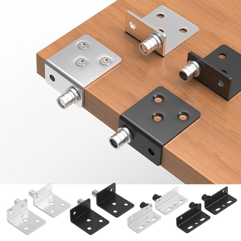 Multipurpose Stainless Steel/Iron Rotating Corner Brackets 4 Pack for Secure Fastening In Furniture and Building