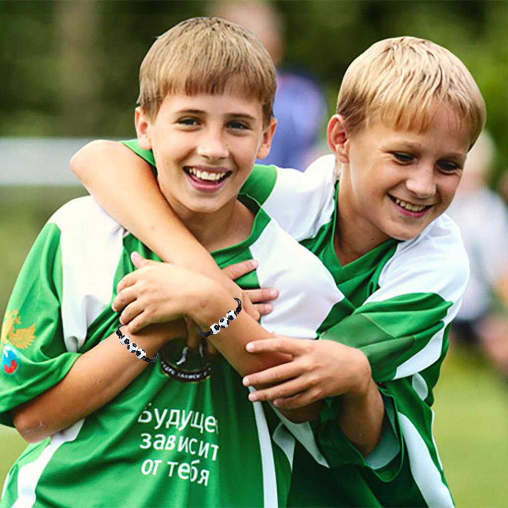 Football Charm Bracelet Football Party Gift Adjustable Wrist Strap Wax Woven Basketball Baseball Bracelet For Women