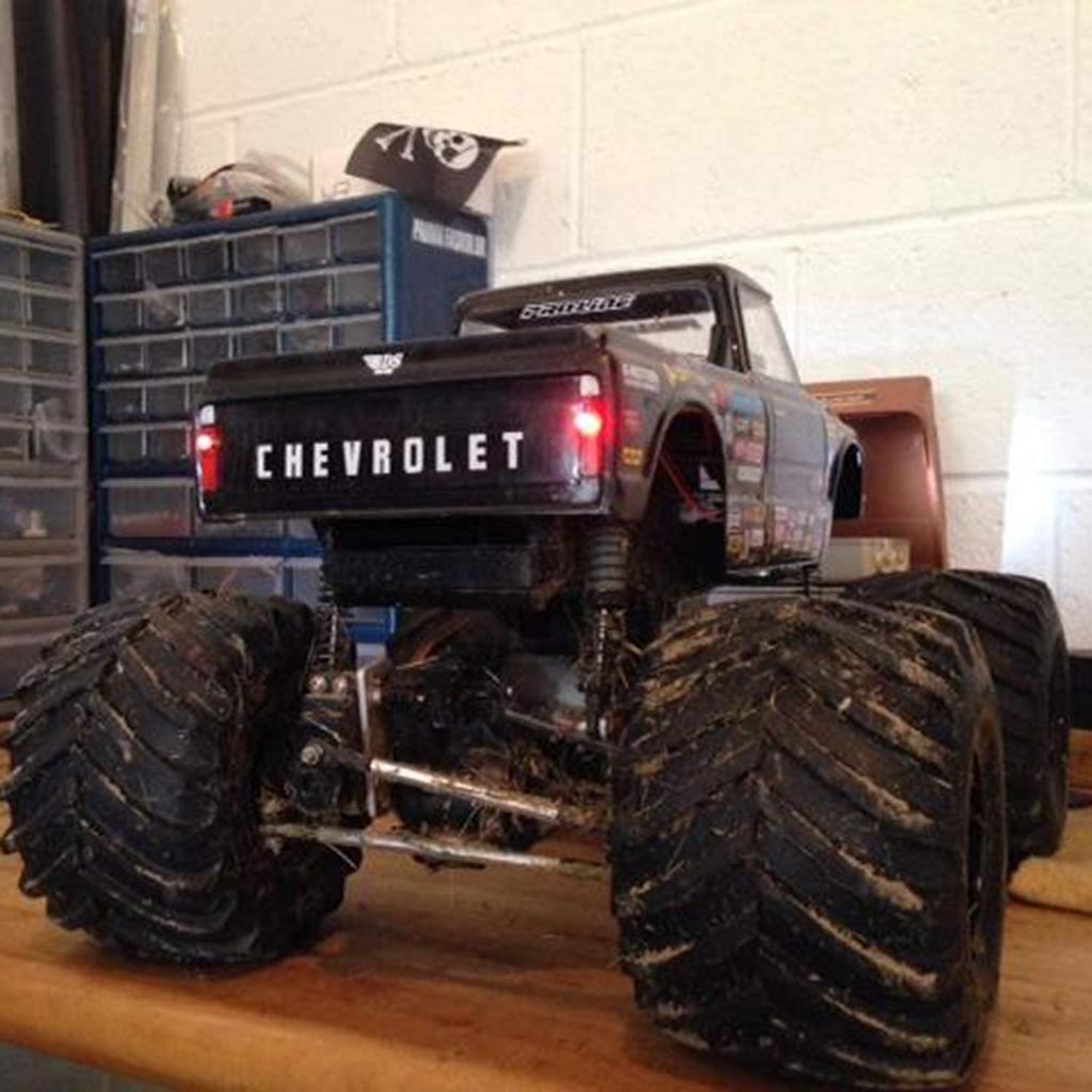 YFFSFDC Light Kit with 5mm and 3mm Night LED Headlights for RC Upgrade 2 White LEDs 2 Red ABS Voltage 4-LED 110 On-Road Cars, Parts, + LEDs, (3-7V