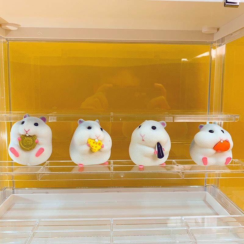 Handmade Flocked Hamster Car Ornament - Cute Interior Decoration & Gift