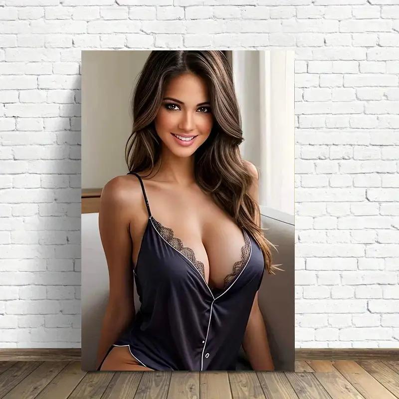 

Vhome Elegant Lady Canvas Wall Art Print Modern Frameless Poster for Home Decor Bedroom Living Room Indoor Wall Decoration 20x30cm