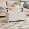 Coffee Table, High Gloss White, 102X55.5X52.5 Cm