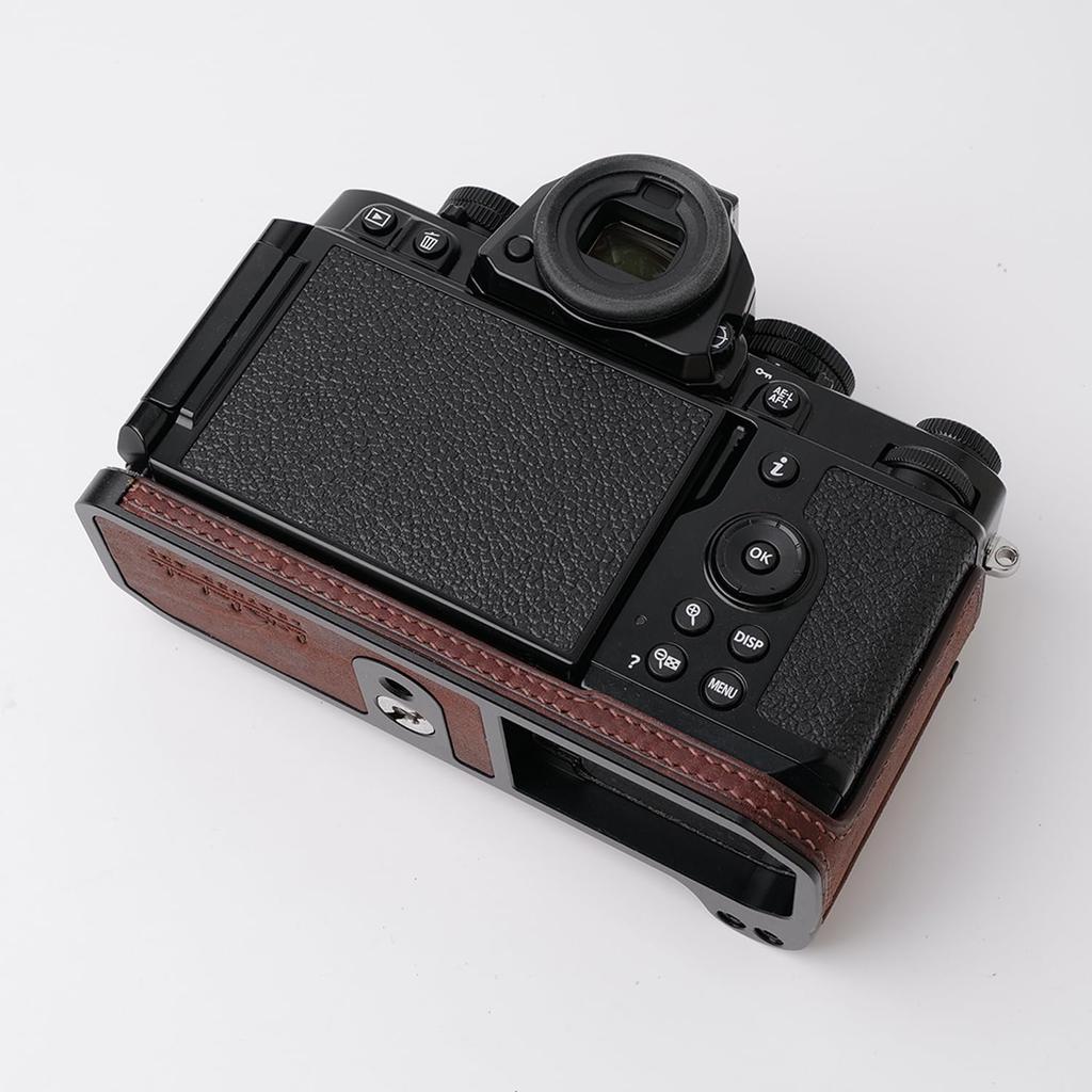 Compatible with Nikon This Genuine Leather Camera Is Handmade by It Features a Design with a Grained Cowhide Leather Metal Base and Handle Zf,