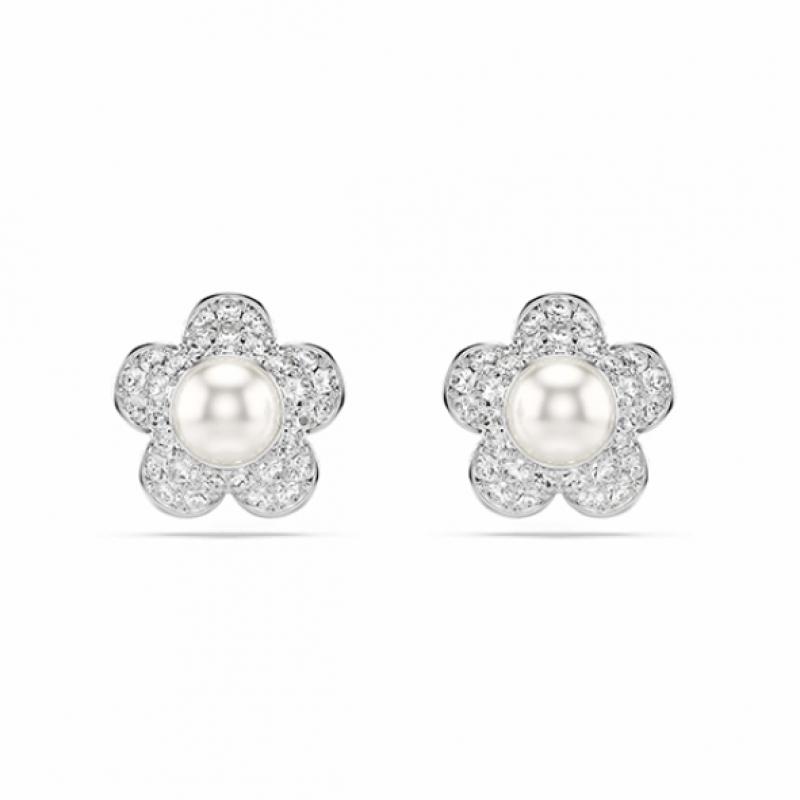 Swarovski [genuine Product   Shopping Bag Included] Flower Stud Earrings Ariana 