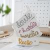 Tabletop Nordic Style Cotton Storage Basket Foldable Storage Baskets With Handles Rope Wrapped Letter Storage Basket