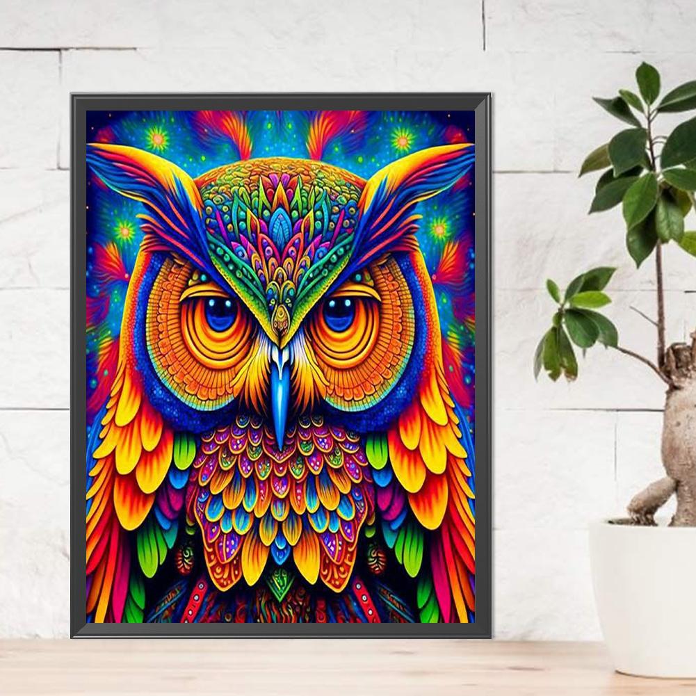 5D DIY Full Round Drill Diamond Painting Coloured Animal Kit Home Decoration