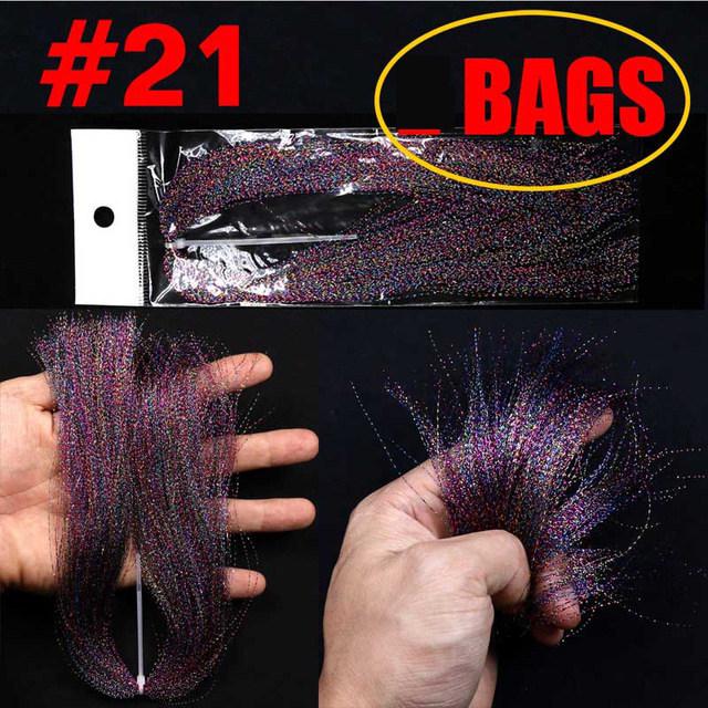 UV Spiral Bright Silk Feather Hook Tying Material for Sea Fishing