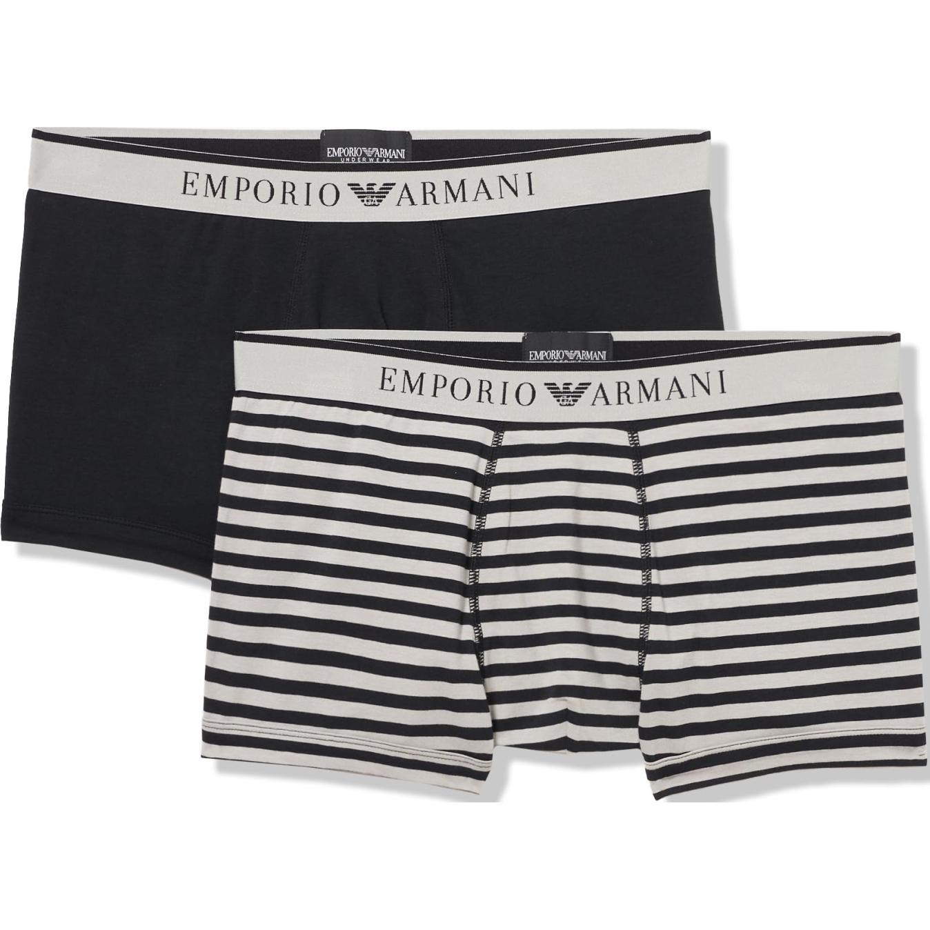 Emporio Armani Мужские боксеры с полосатым логотипом, узкого кроя, с низкой посадкой 111210-4R542-35121 S