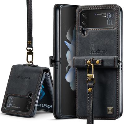 Anti -Dust Leather Phone Accessories Folding Case For Samsung Galaxy Z Flip4 Flip 4 Flip3 Flip 3 5g Zflip4 Non -Slip Cover