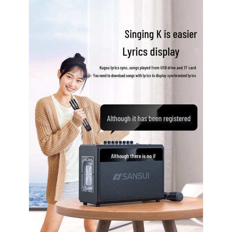 SANSUI G10 High-Power Outdoor Bluetooth KTV Speaker with Dual Mics