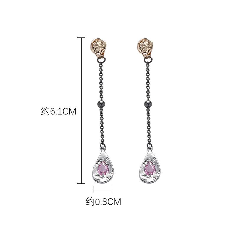 Осенние новые фиолетовые бриллиантовые длинные серьги женские милые серьги-гвоздики уникальный дизайн серьги Spice Girls