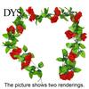 Fake Flower Simulation Eco-friendly Anti-fade 7 Colors Artificial Rose Vine for Household