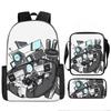 Skibidi Cartoon Toilet Printed Backpack Child Schoolbag Shoulder Bag Pencil Bag