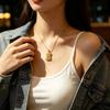 New Chinese Style Simple Abacus Pendant Necklace, Trendy Everyday Niche Versatile Design Women's Sweater Chain Chinese Style Accessory