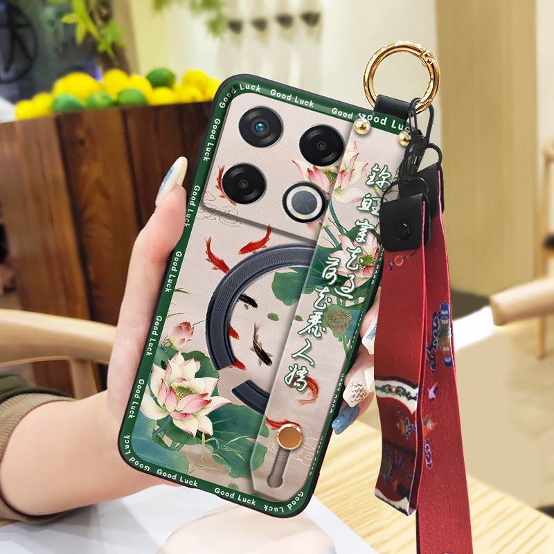 Protective Anti-knock Phone Case For infinix GT 20 Pro/X6871 Anti-dust Dirt-resistant Fashion Shockproof Wrist Strap