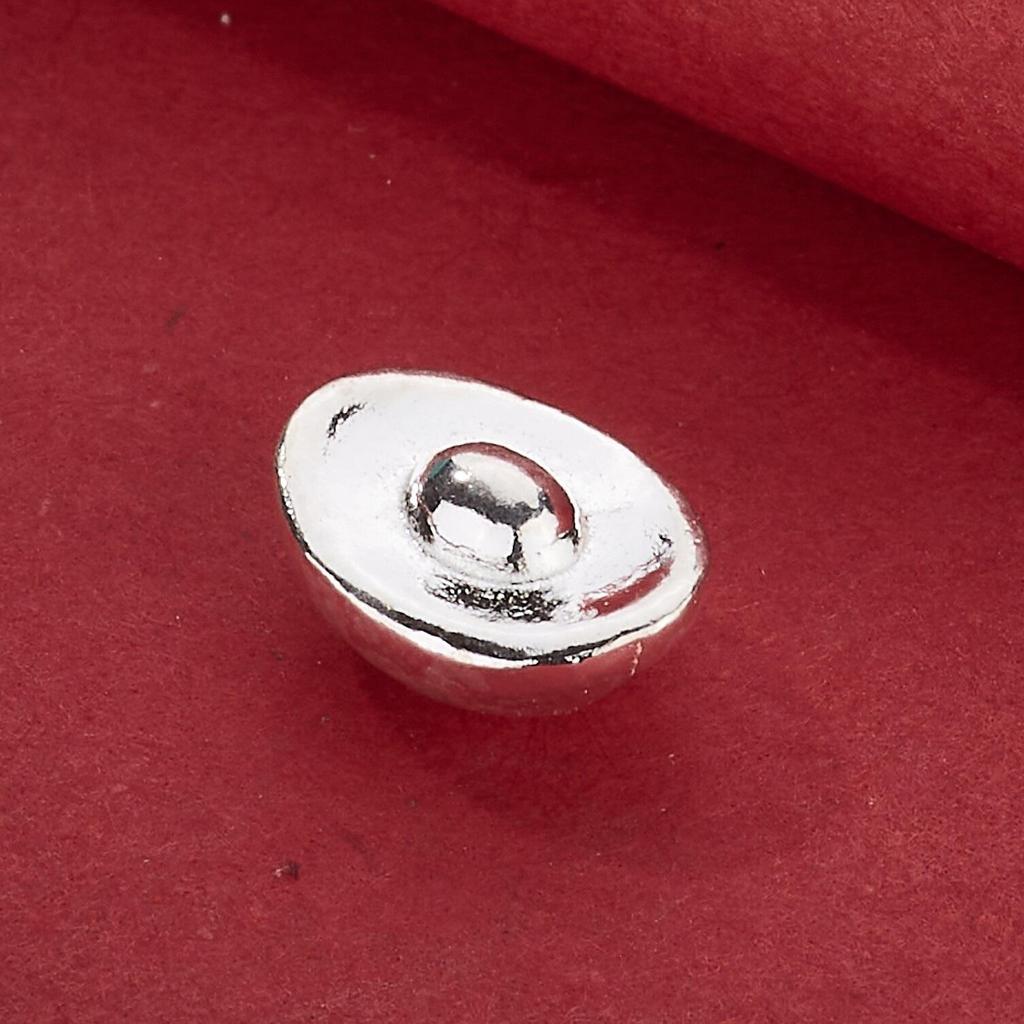 S925 Sterling Silver Mini Ingots Spacer Beads - Chinese Style DIY Accessories for Bracelets & Necklaces