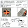 98x18x34mm Kabelzange ABS Automatische Crimpzange Grau