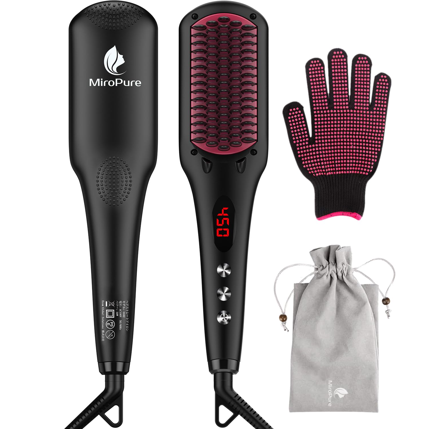 

Утюжок MiroPure с двойной отрицательной ионизацией и функцией фиксации температуры, антистатический, быстрый, огнестойкий, в комплект входят термостойкие перчатки