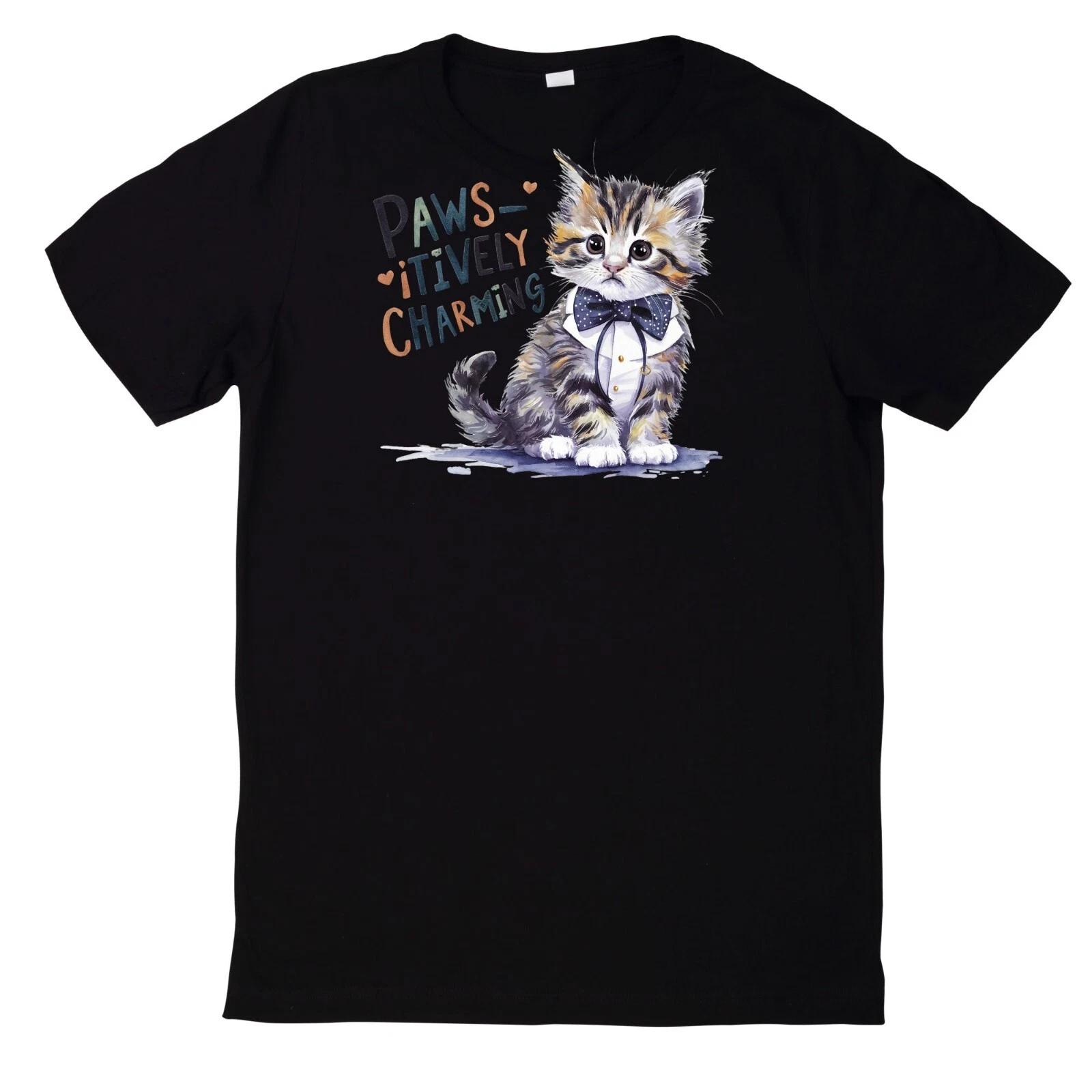 T-Shirt Lustiges Katzen Motiv Baumwolle XL