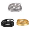 Punk-Retro-Armbänder aus Stahl mit geometrischen Formen für Herren mit mehrfarbigen Spiralen – ideal als Geschenk für Festivals