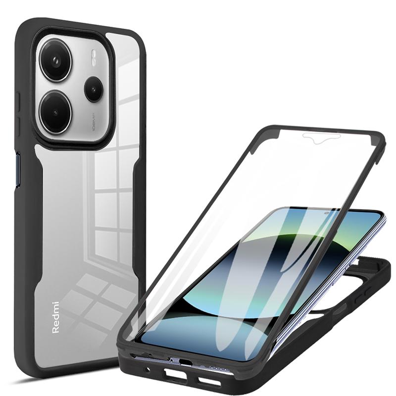 360° Protection Shockproof Case For Redmi Note 13 Pro Note 14 Pro Plus Funda Double Side Soft Silicone Clear Back Cover Note 14S