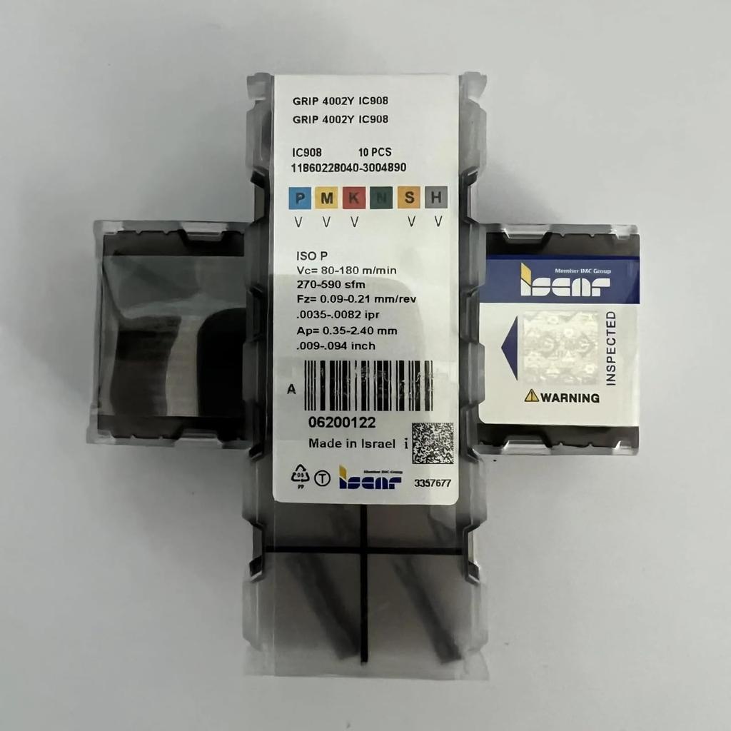 ISCAR / GRIP4002Y IC908 /Industrial Indexable Carbide Inserts 10 PCS