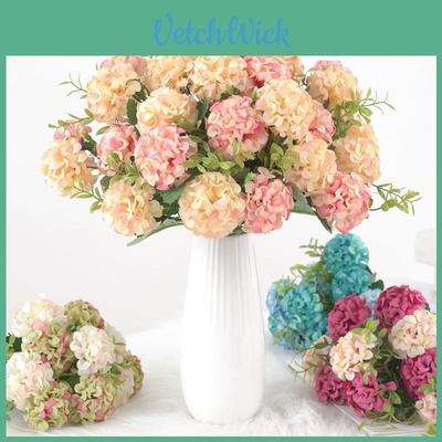 Elegant 10 Heads Artificial Hydrangea Silk Flowers For Stunning Weddings And Home Decor