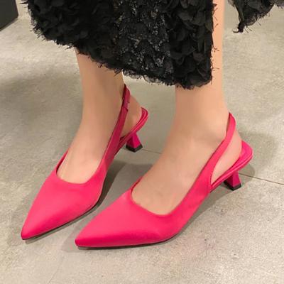 Dámské letní slingové boty 2024 Pionted Toe Jehlové Dámské Slingbacks Boty Sexy společenské šaty Dámské boty na podpatku