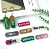 2PCS Word Resin Molds Silicone Keychain Epoxy Casting Mold for Key Fob Luggage Tag for DIY 2Pieces Crafts Pendant Making