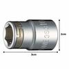 TONE Nut Catch Socket (hexagonal) 3SC-10 Drive Angle 9.5mm (3/8") Width Across Flats 10mm