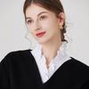 Abnehmbarer Kragen aus Baumwolle für Damen, für Pullover, Bluse, Hemd, gefälschter Kragen, dekoratives weibliches weißes halbes Hemd, falsches Kragen-Zubehör