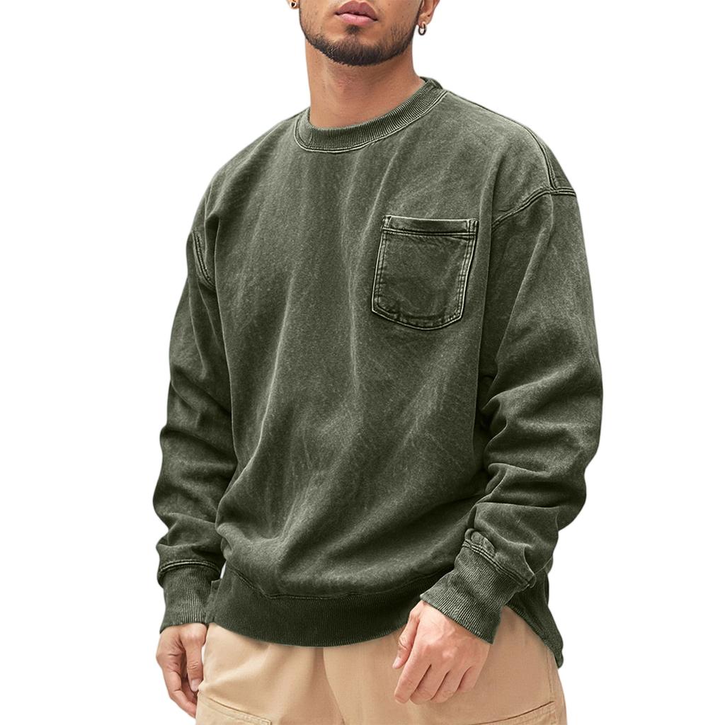 Men's  Trend  Loose  Round Neck  Hoodie  Long Sleeves  Leisure