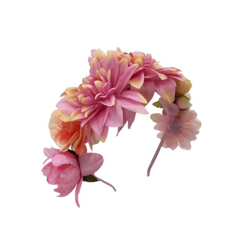 Creative simulation flower wreath headband party dance headband, travel wedding beach photo headgear